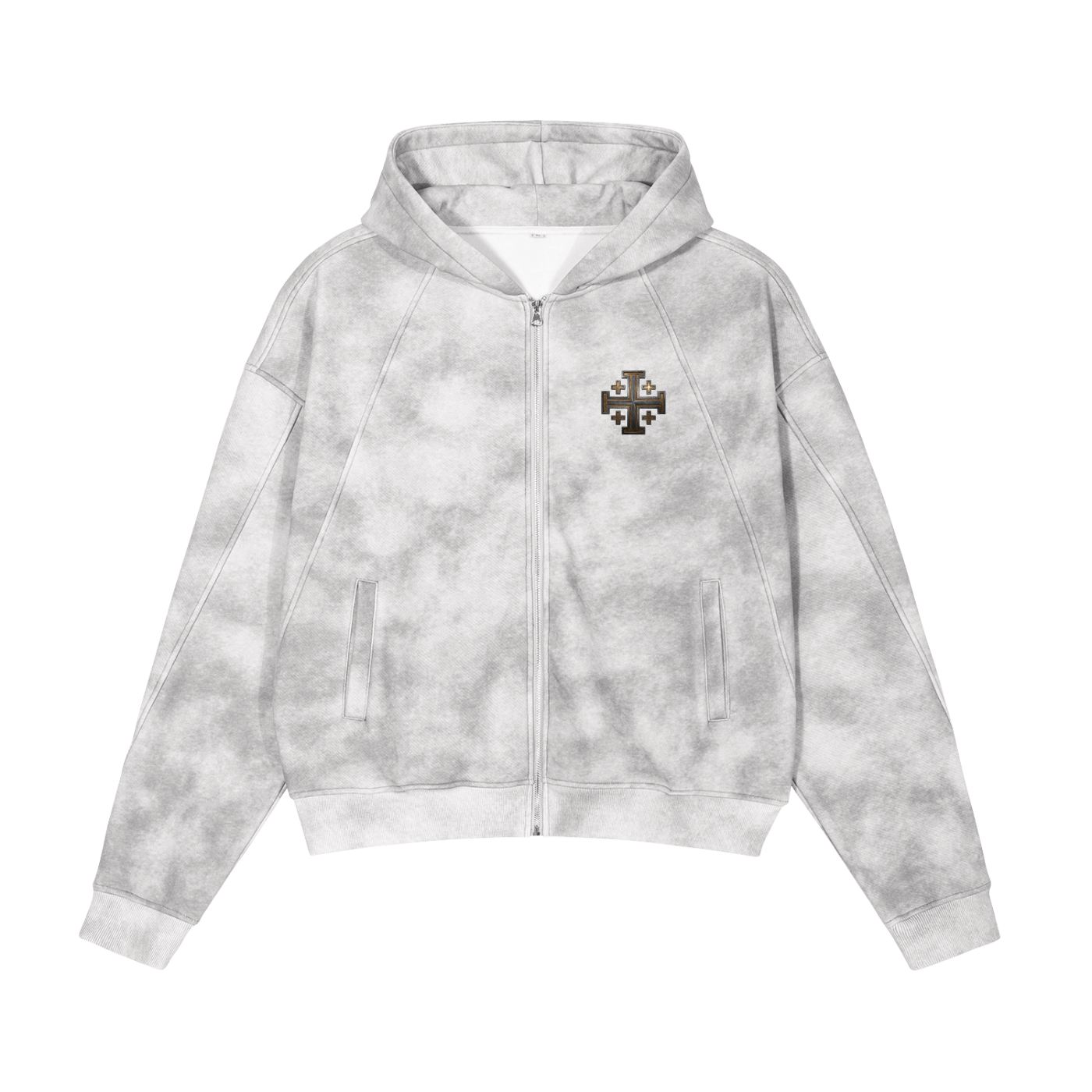 HOODIE ZIPPÉ "CROIX DE JÉRUSALEM"