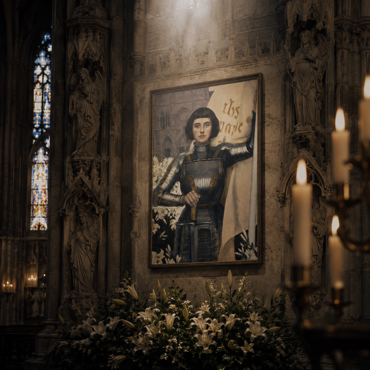 Toile encadrée de Jeanne d'Arc