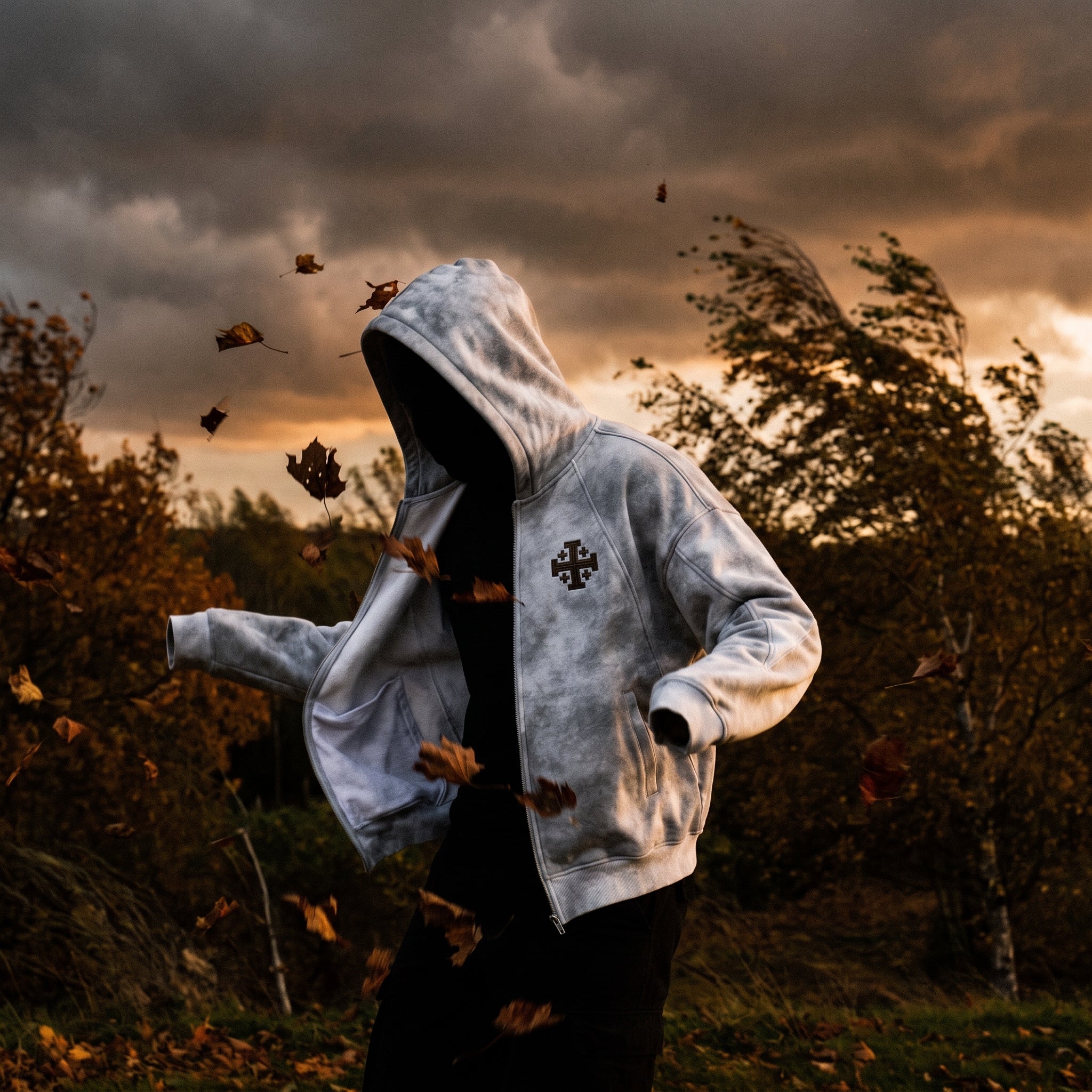 HOODIE ZIPPÉ "CROIX DE JÉRUSALEM"